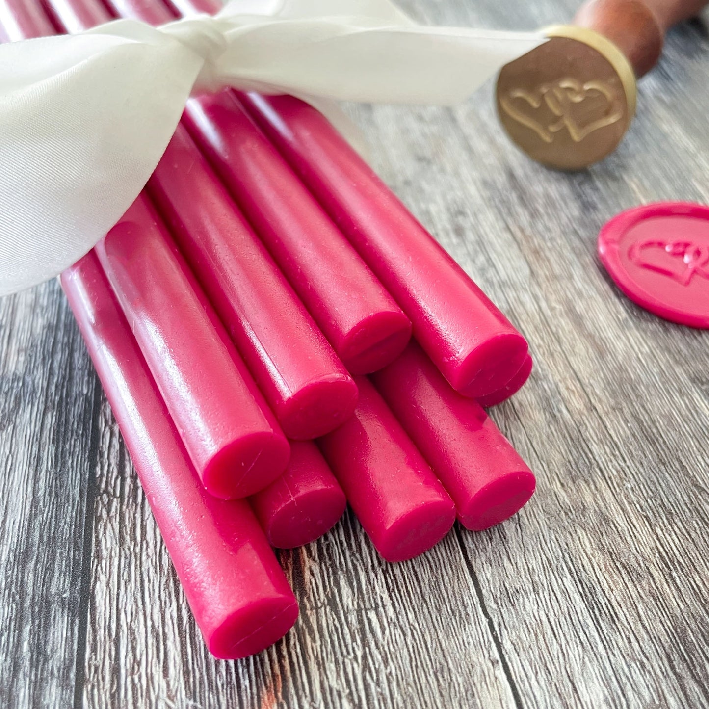 Sealing Wax Stick in Raspberry wax seals thenaturalpapercompany   