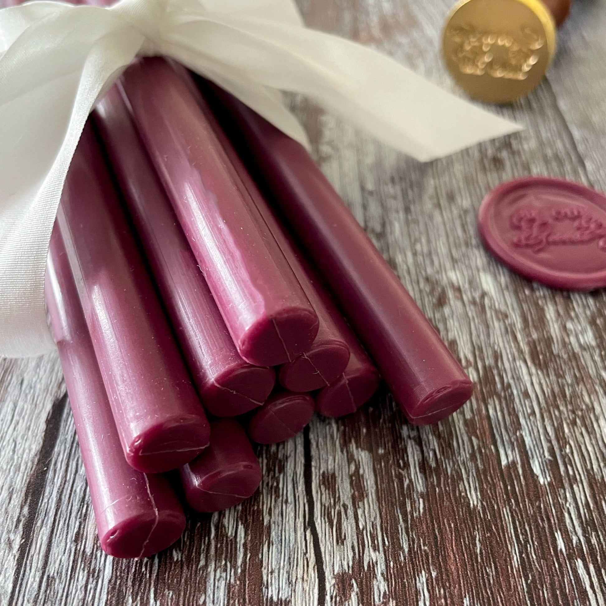 Sealing Wax Stick in Magenta Purple wax seals thenaturalpapercompany   