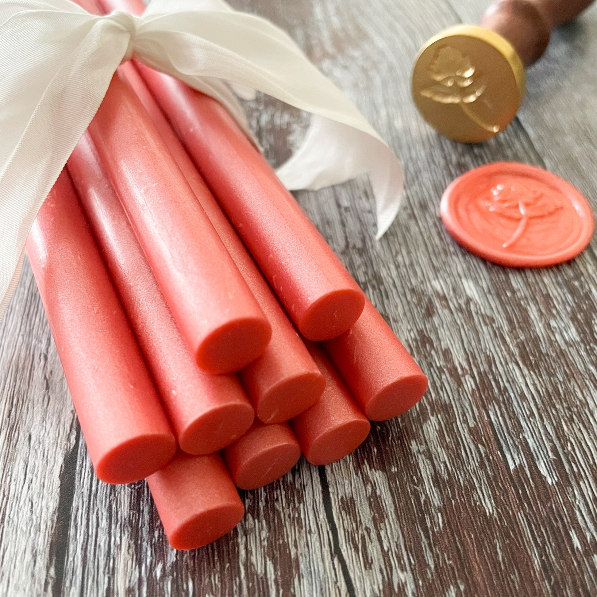 Sealing Wax Stick in Coral wax seals thenaturalpapercompany   