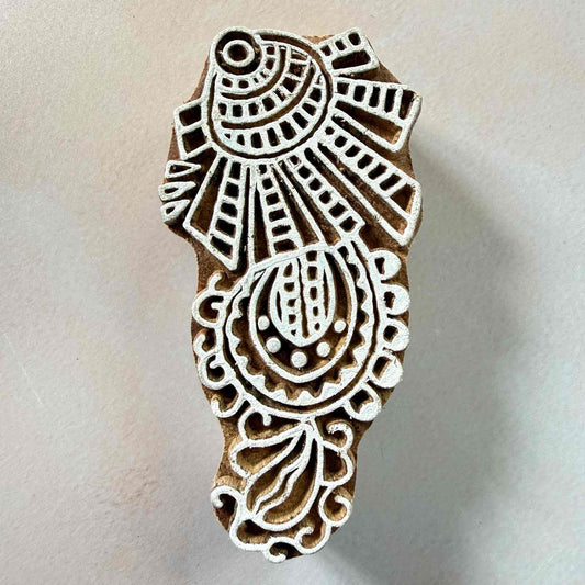Decorative Indian wood block stamp
