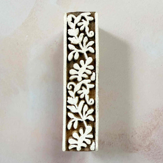 flower border wood block stamp