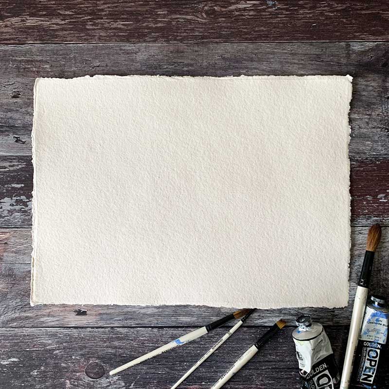 Handmade Card Natural  White - 640 gsm  thenaturalpapercompany   