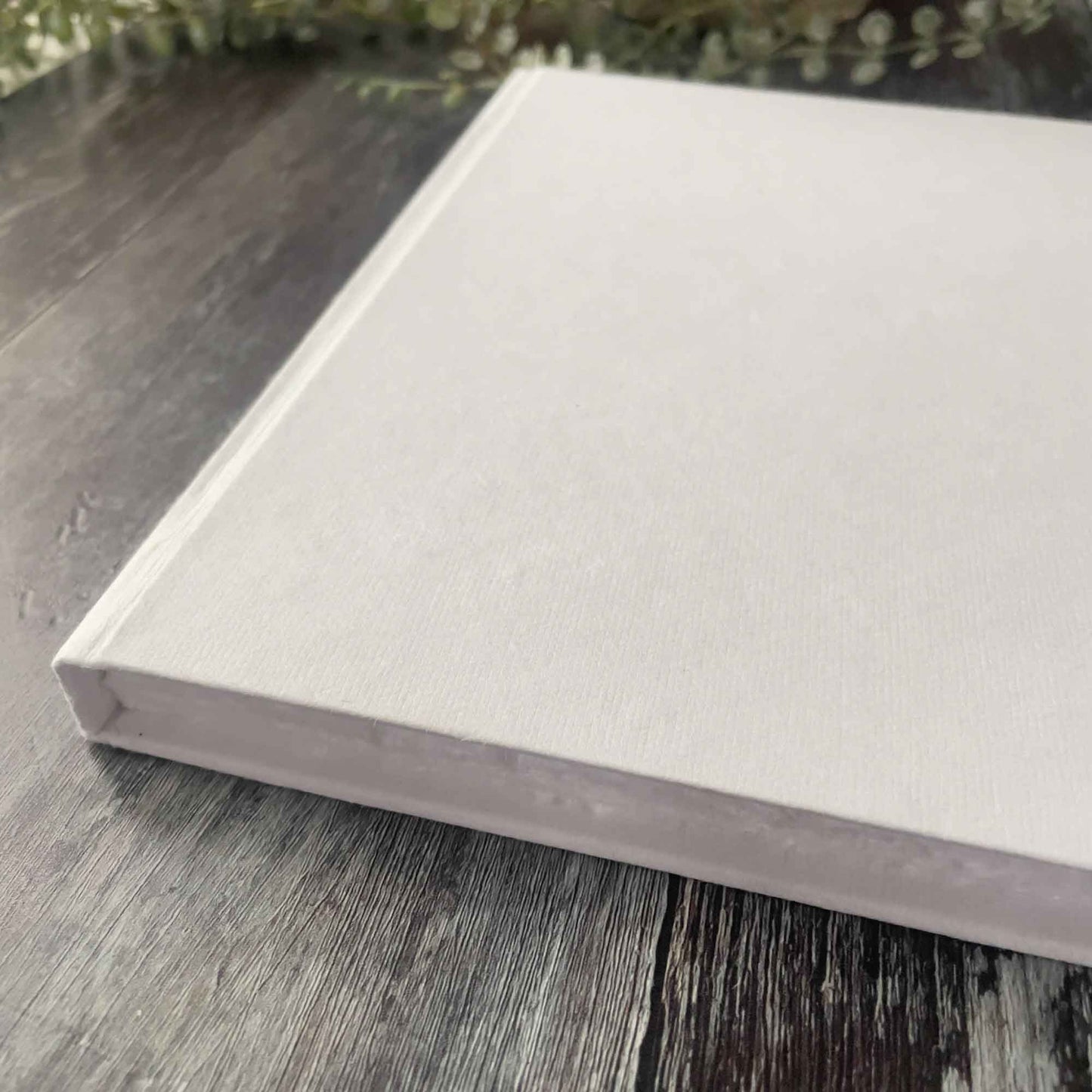 A4 blank journal guest book made from recycled cotton rag paper