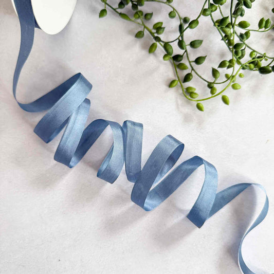 airforce blue narrow silk ribbon