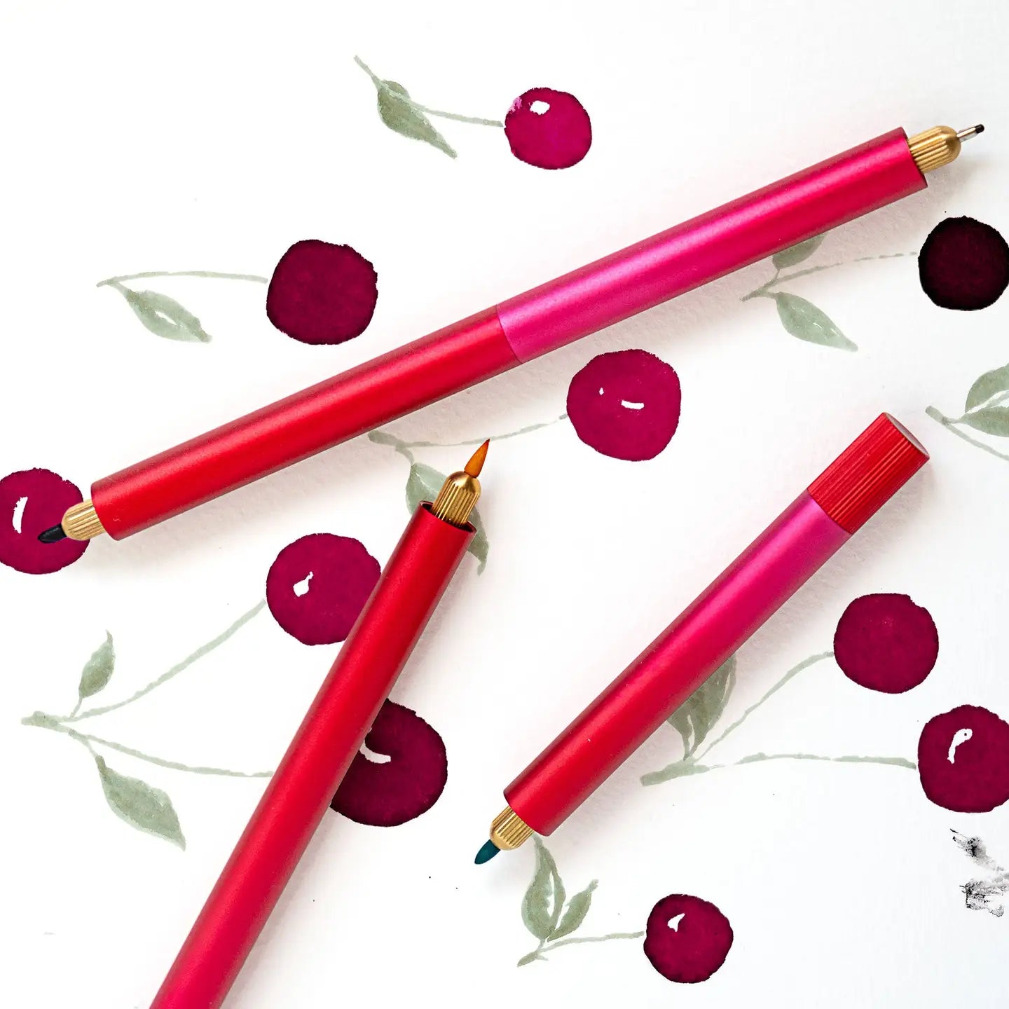 Lumos Pro Duo - Refillable Multi-Tip Pen - Wild Cherry (Limited Edition)