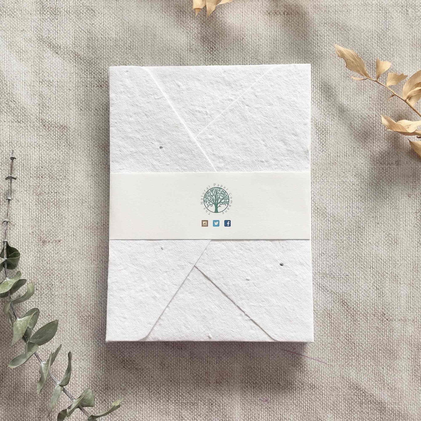 Plantable handmade paper envelopes.  Basil seed envelopes by The Natural Paper Company