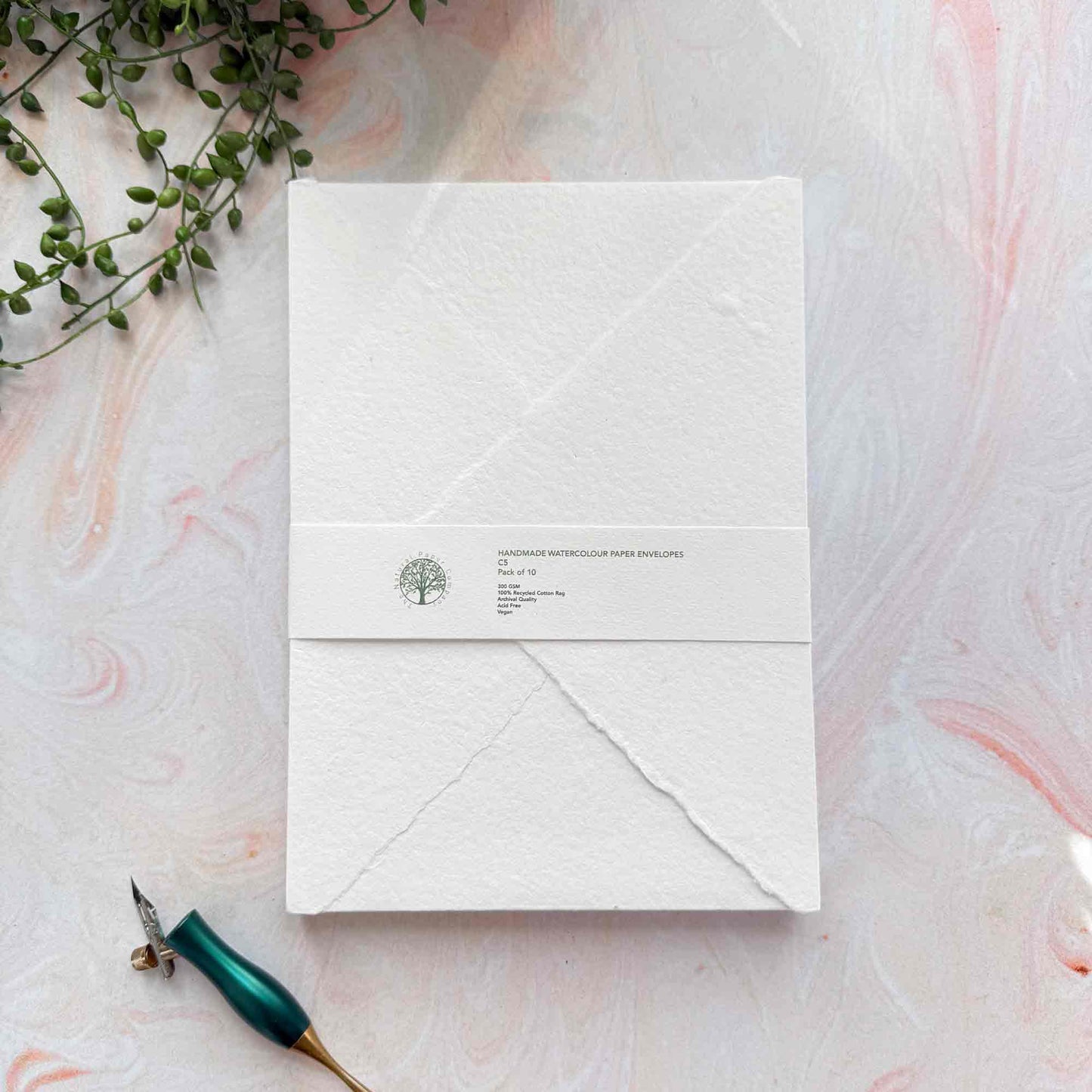 pack of handmade paper envelopes