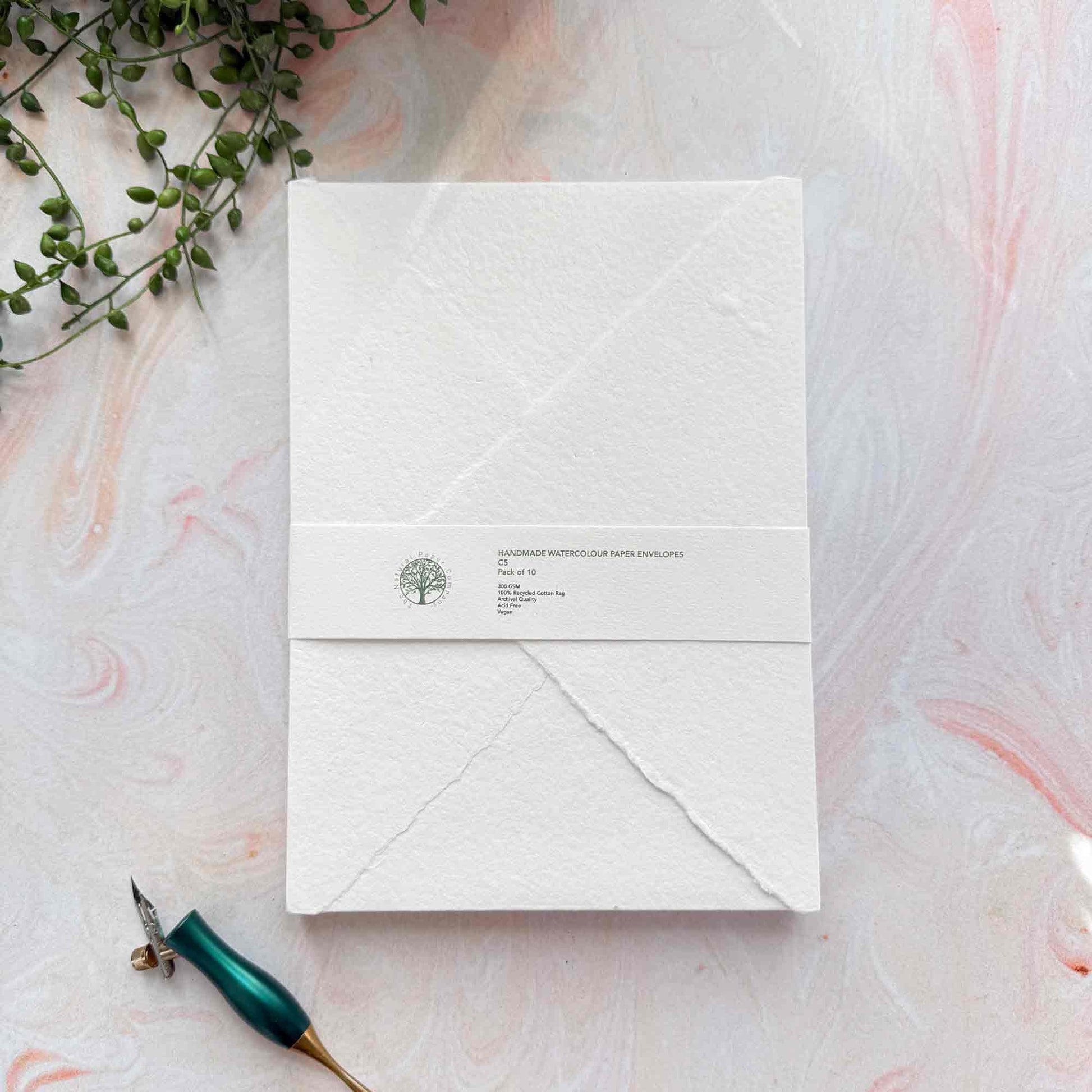 pack of handmade paper envelopes