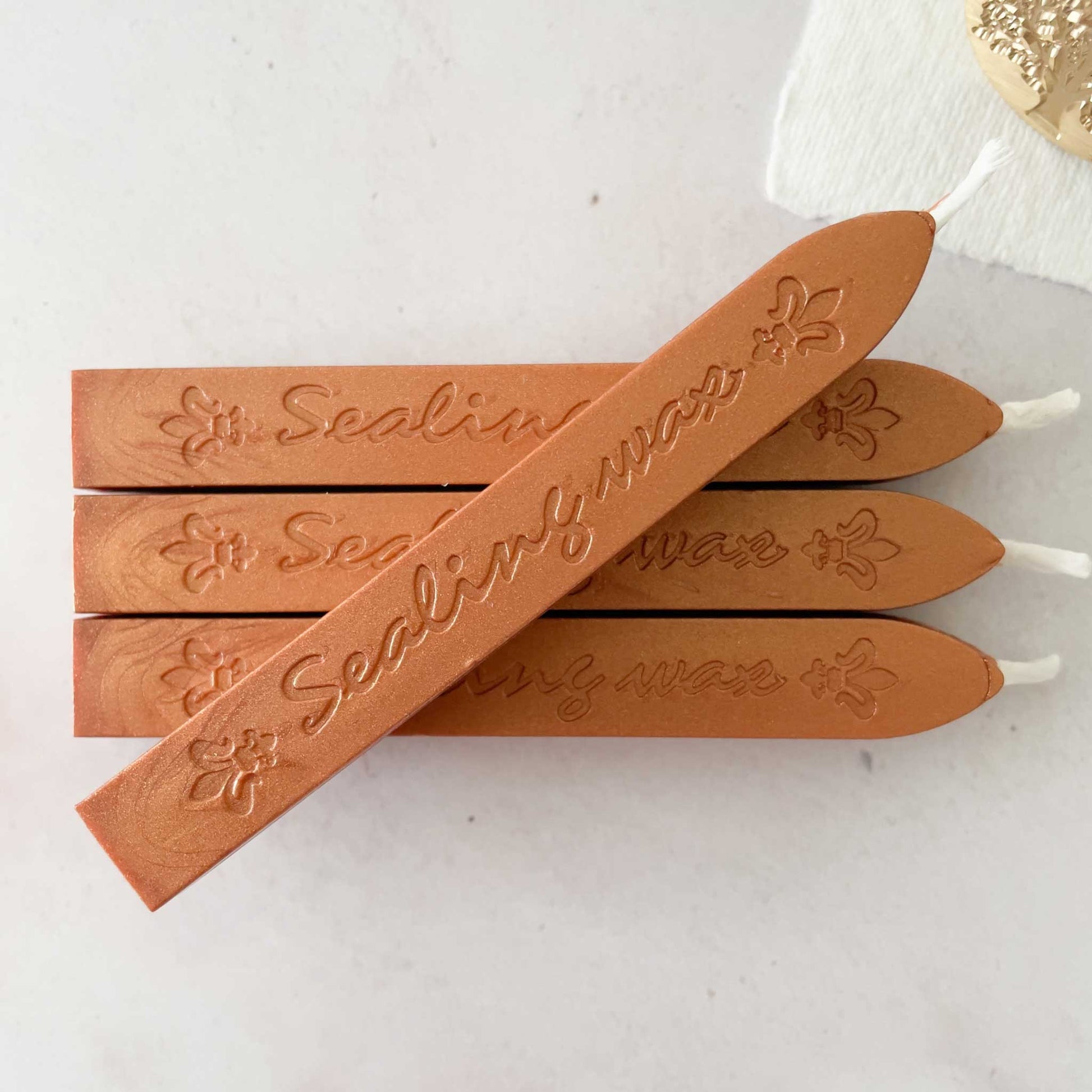 Copper Sealing Wax Stick with Wick sealing wax thenaturalpapercompany   