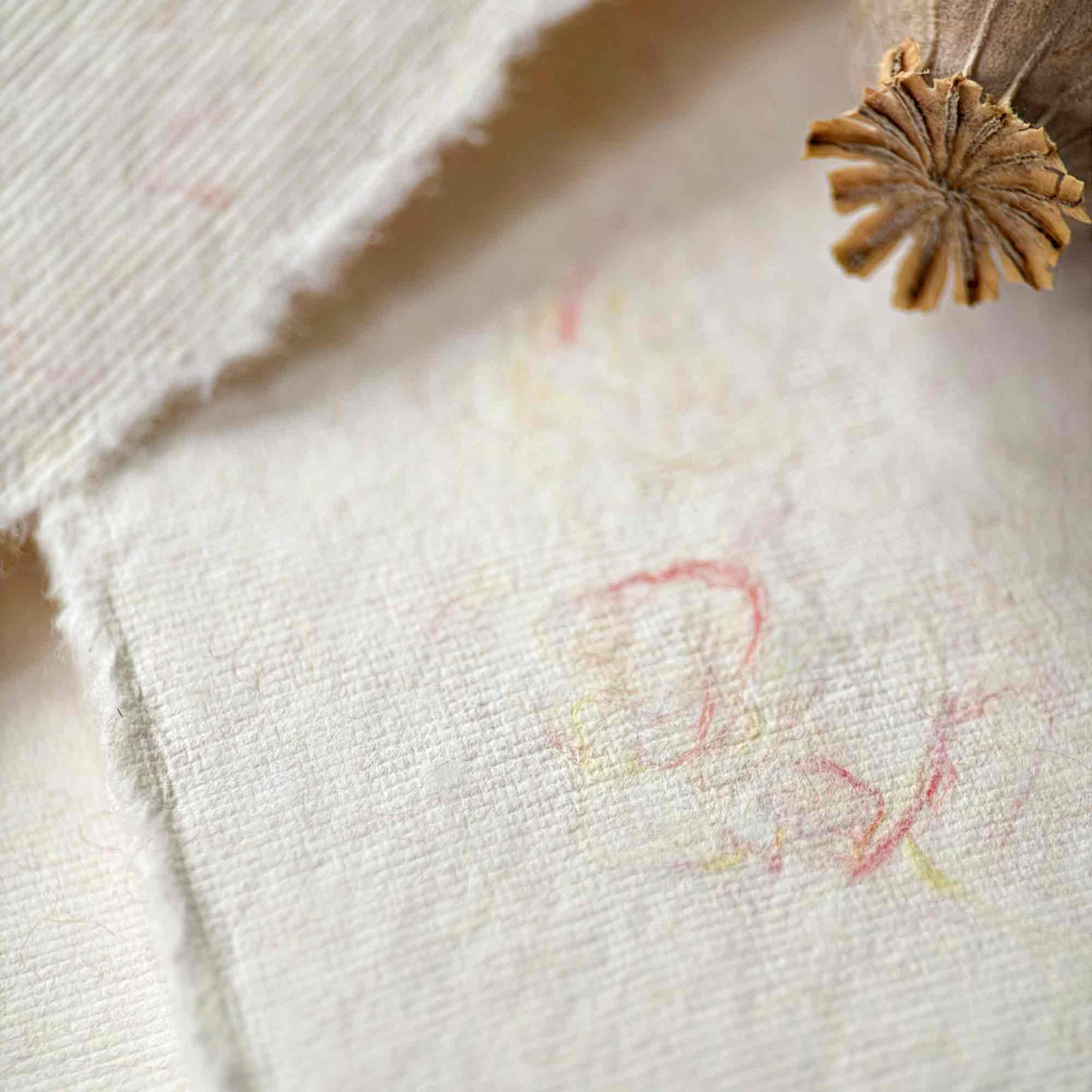 handmade cotton paper with wool 