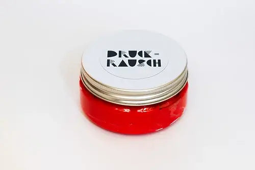 50ml pot of red ink for Indian wood block stamp printing
