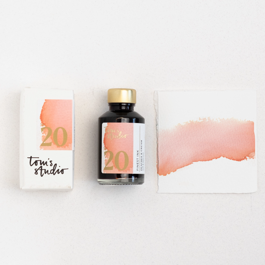 Peaches and Cream Fountain Pen Ink by Tom's Studio.