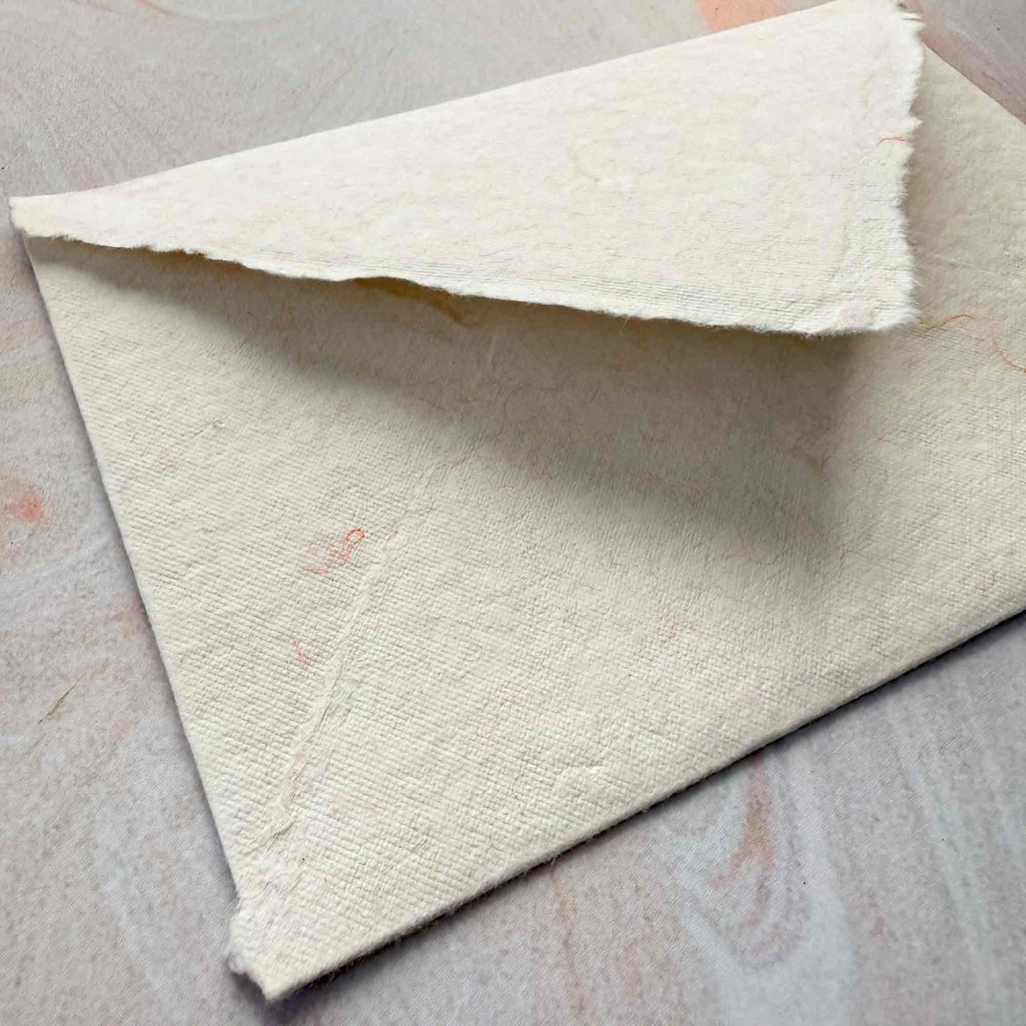 deckle edge handmade paper envelope 