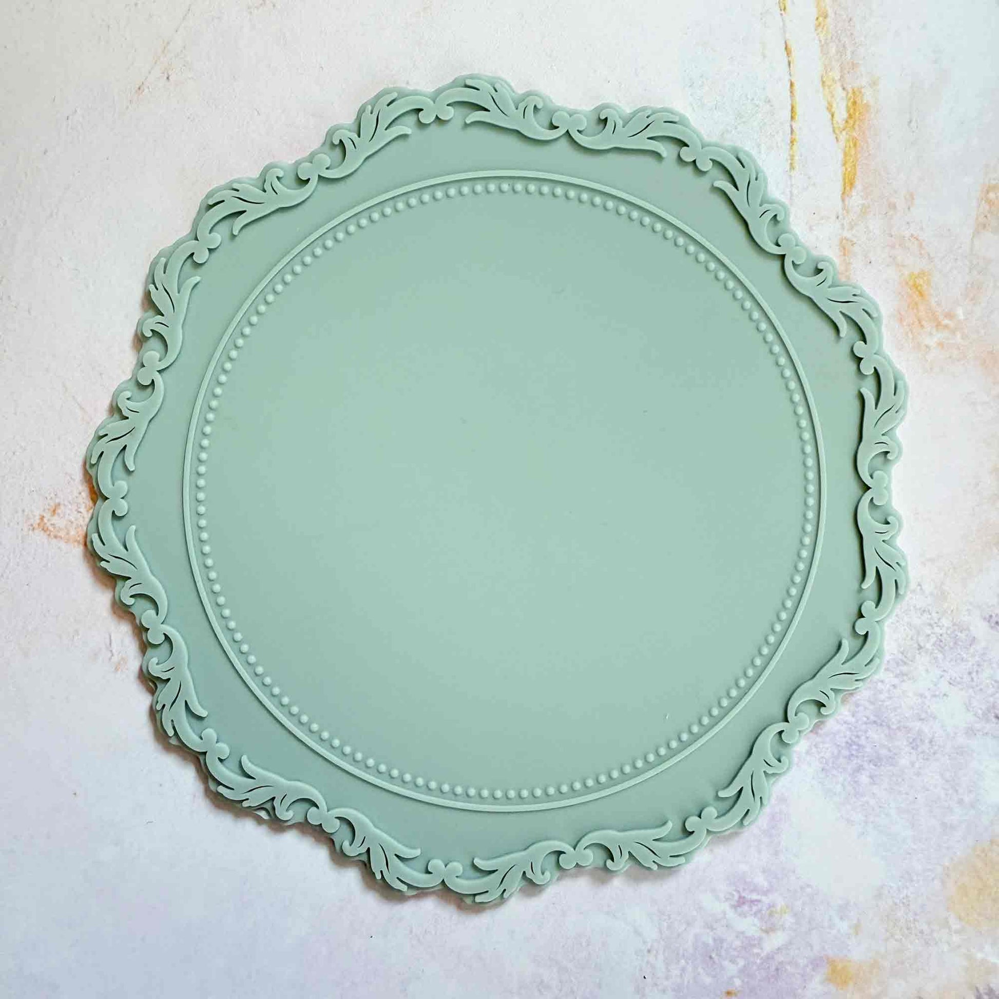Non stick mat for making wax seals.  Dusky Blue colour silicone mat