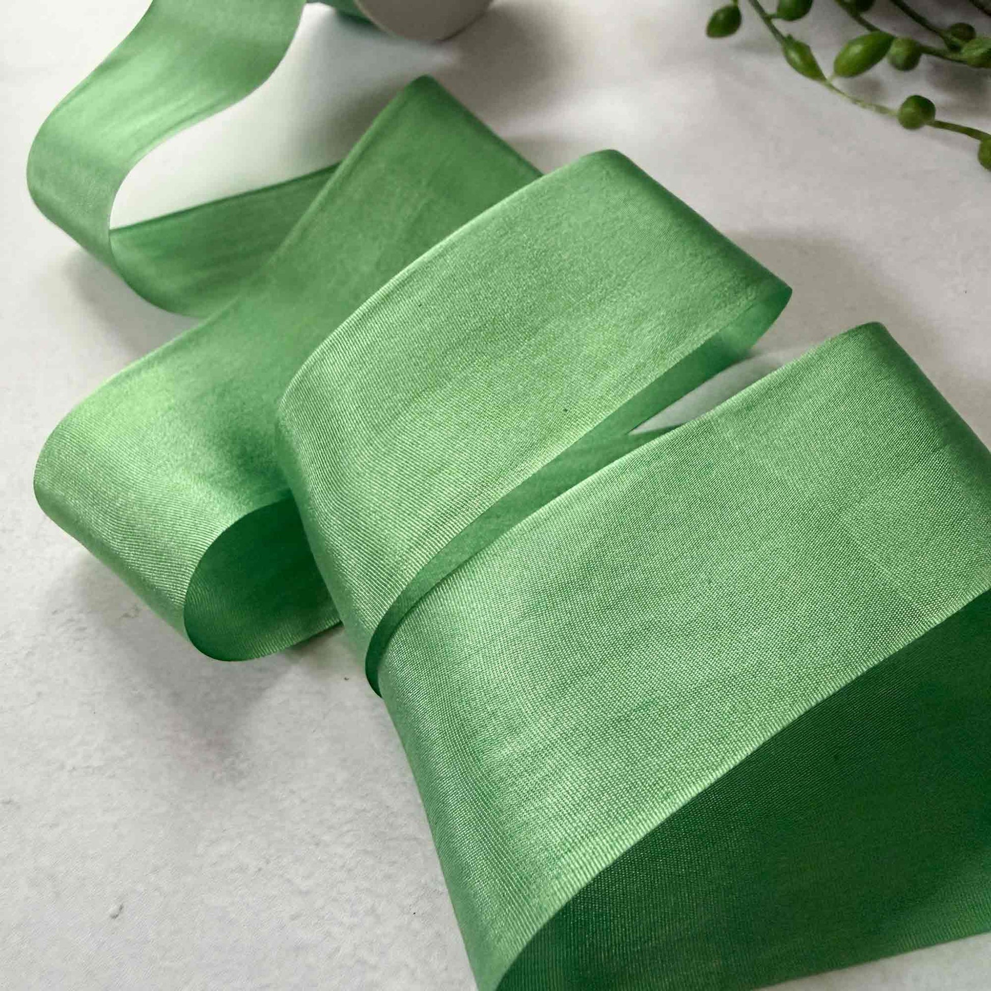bright green silk ribbon