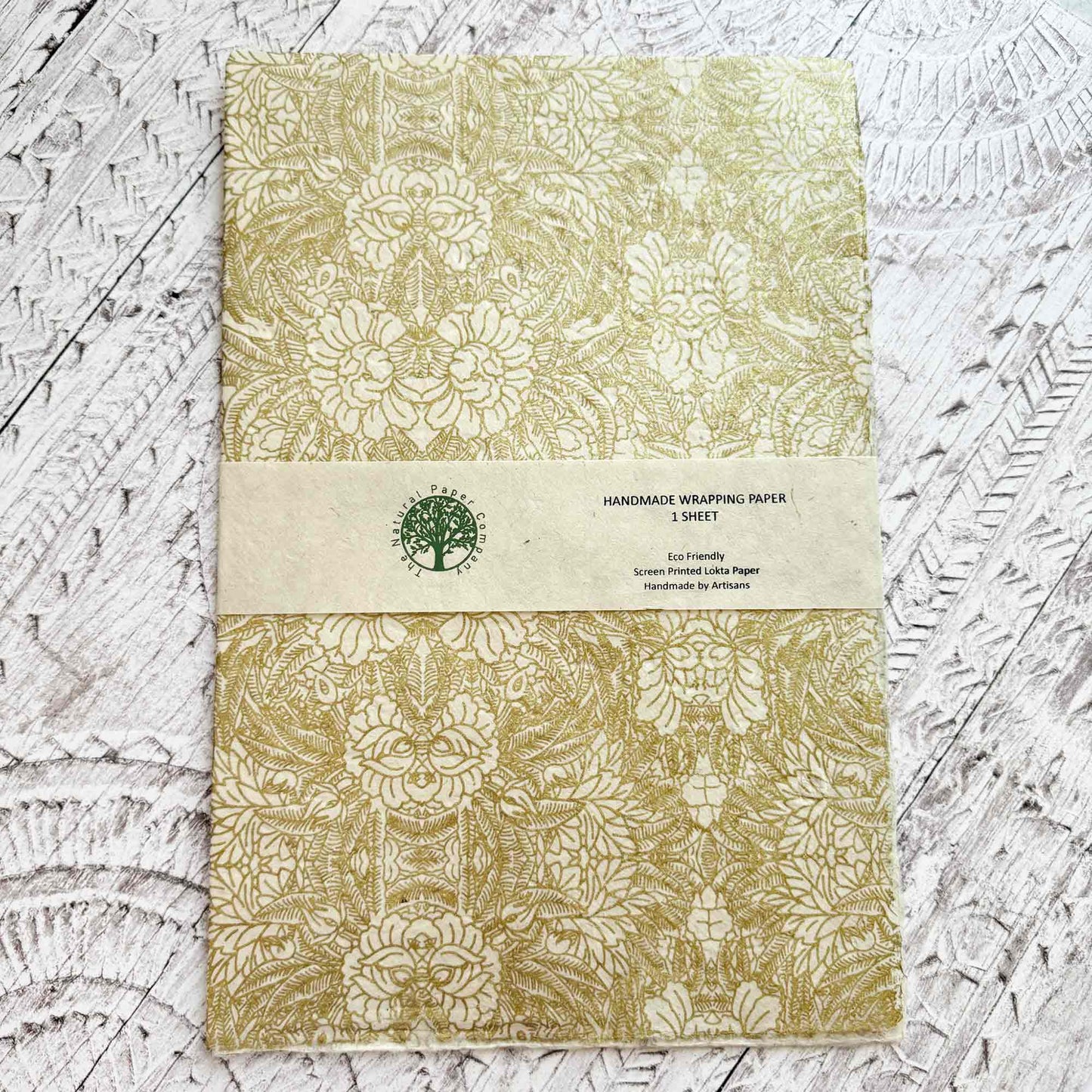 floral patterned wrapping paper made from eco friendly lokta paper