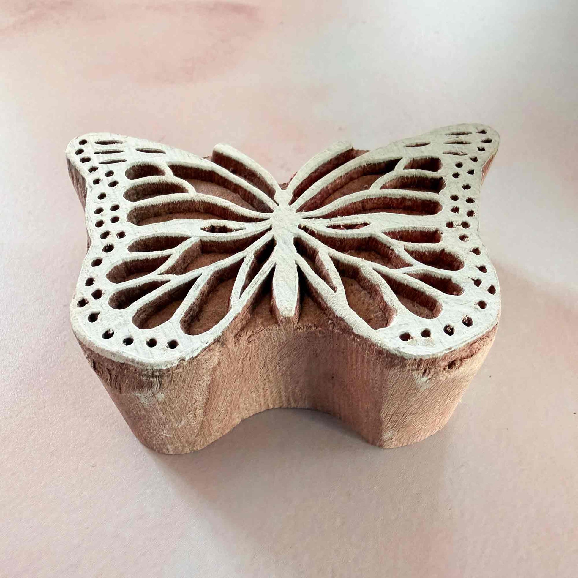 Wooden butterfly stamp 
