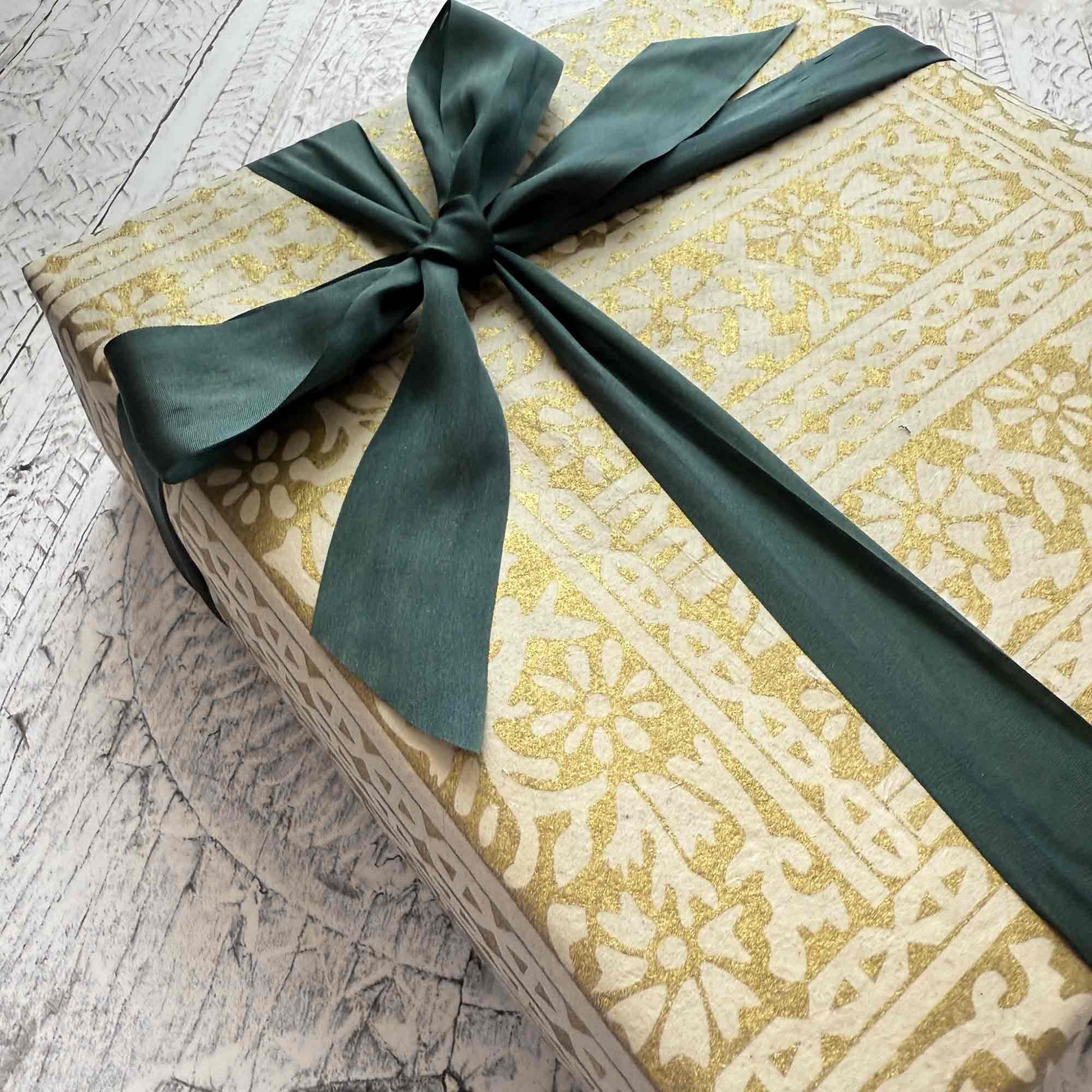 gift wrapped in handmade lokta paper