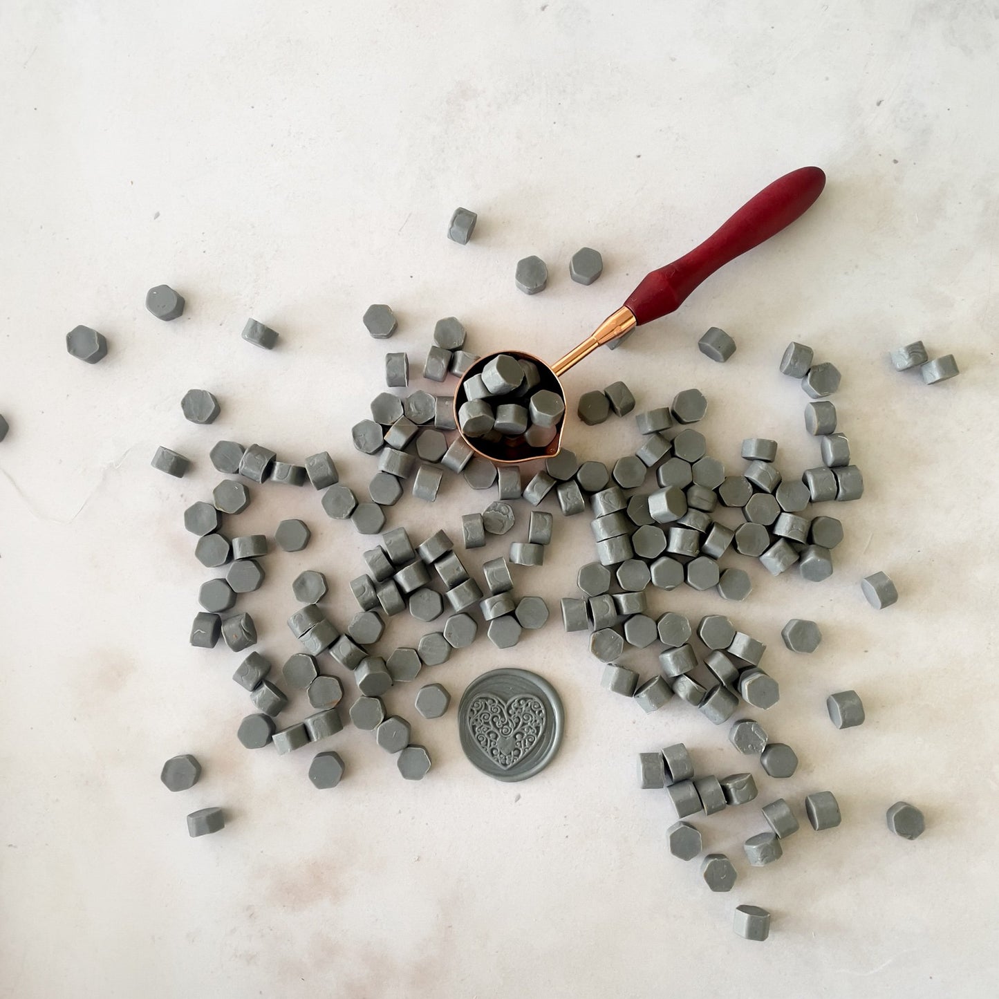 Sealing Wax Beads in Graphite Grey.   Eco Friendly wax seal wax by The Natural Paper Company