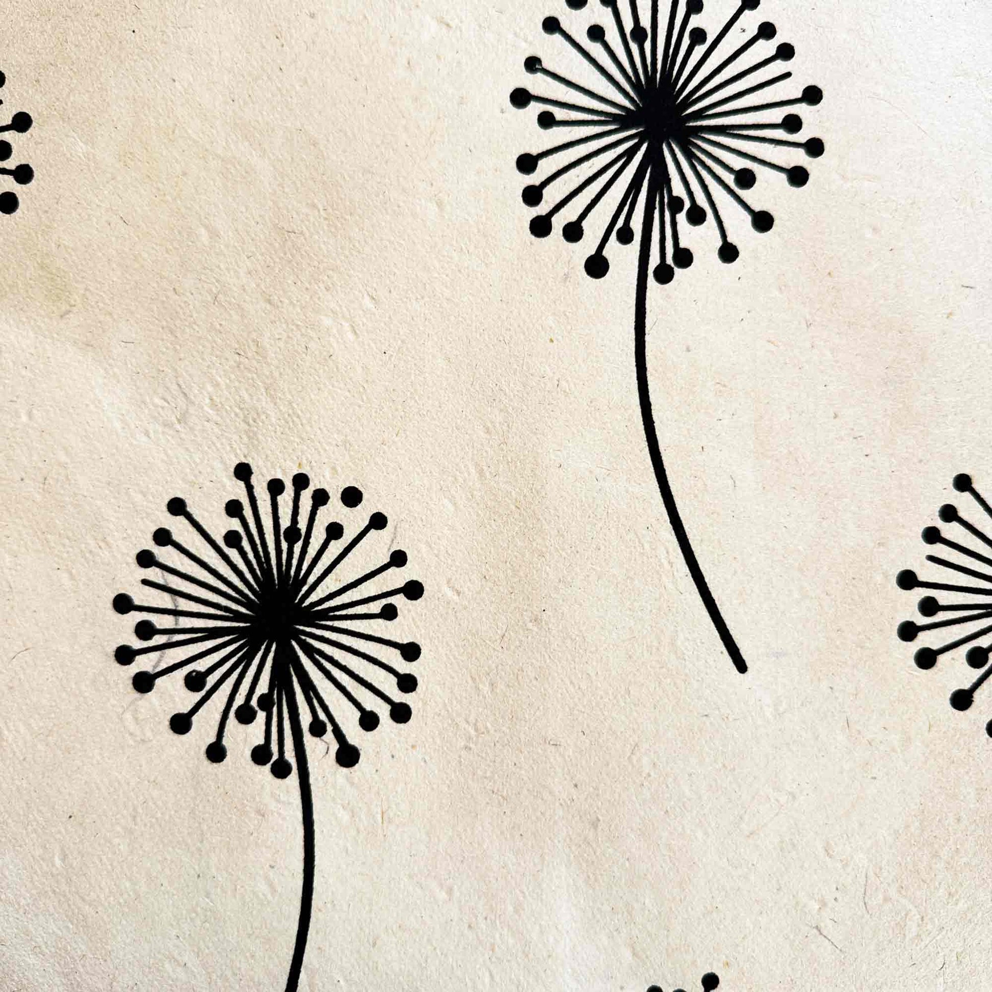 dandelion pattern wrapping paper handmade in nepal