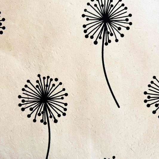 dandelion pattern wrapping paper handmade in nepal