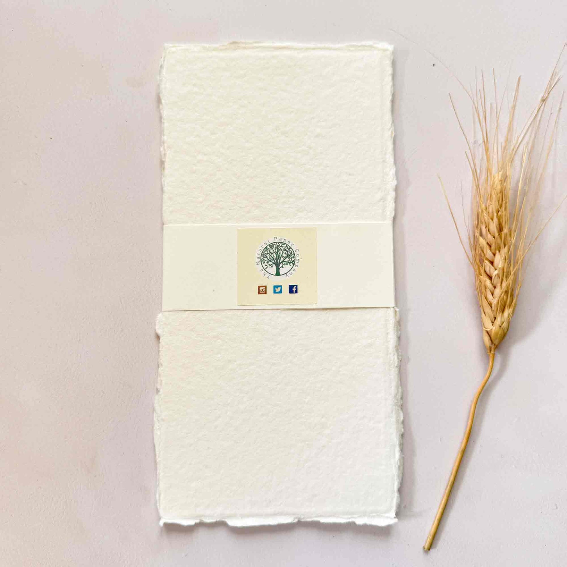 pack of textured handmade paper in ivory