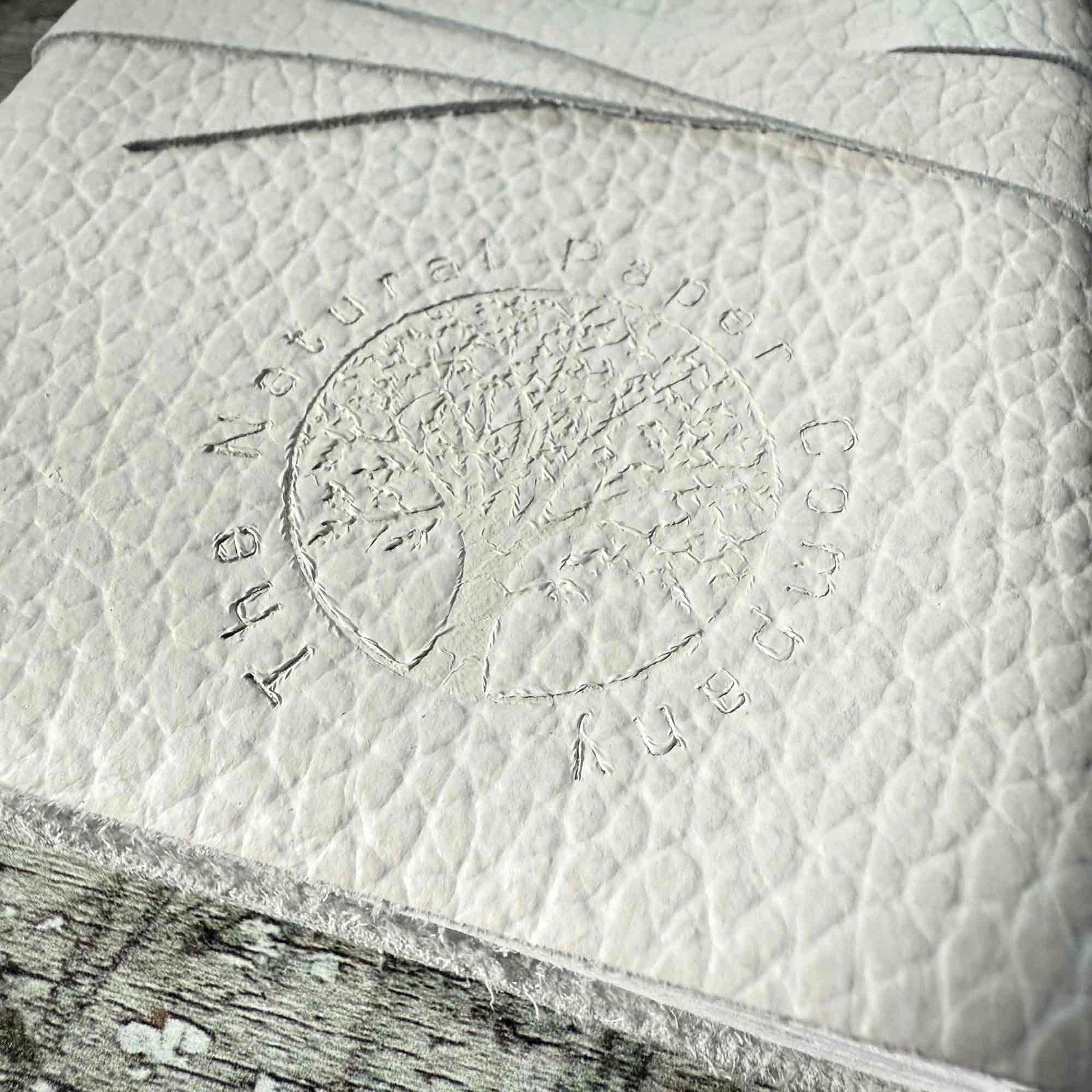 branded handmade leather journal by The Natural Paper Company