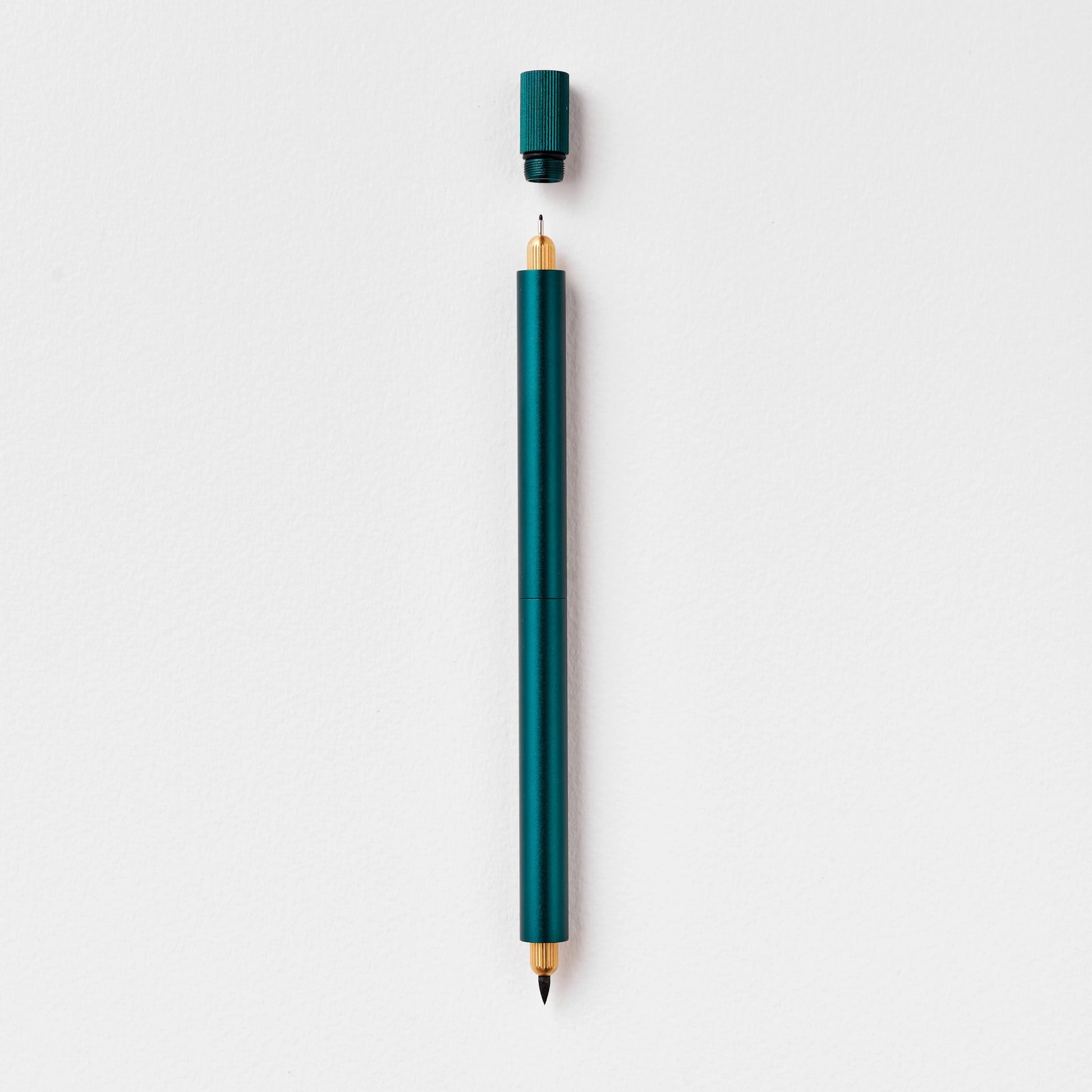 Ivy Lumos Duo Pro Pen by Toms Studio.  Refillable Pen with Changeable tips.  Dark Green Artist, Illustrator and Writers Pen