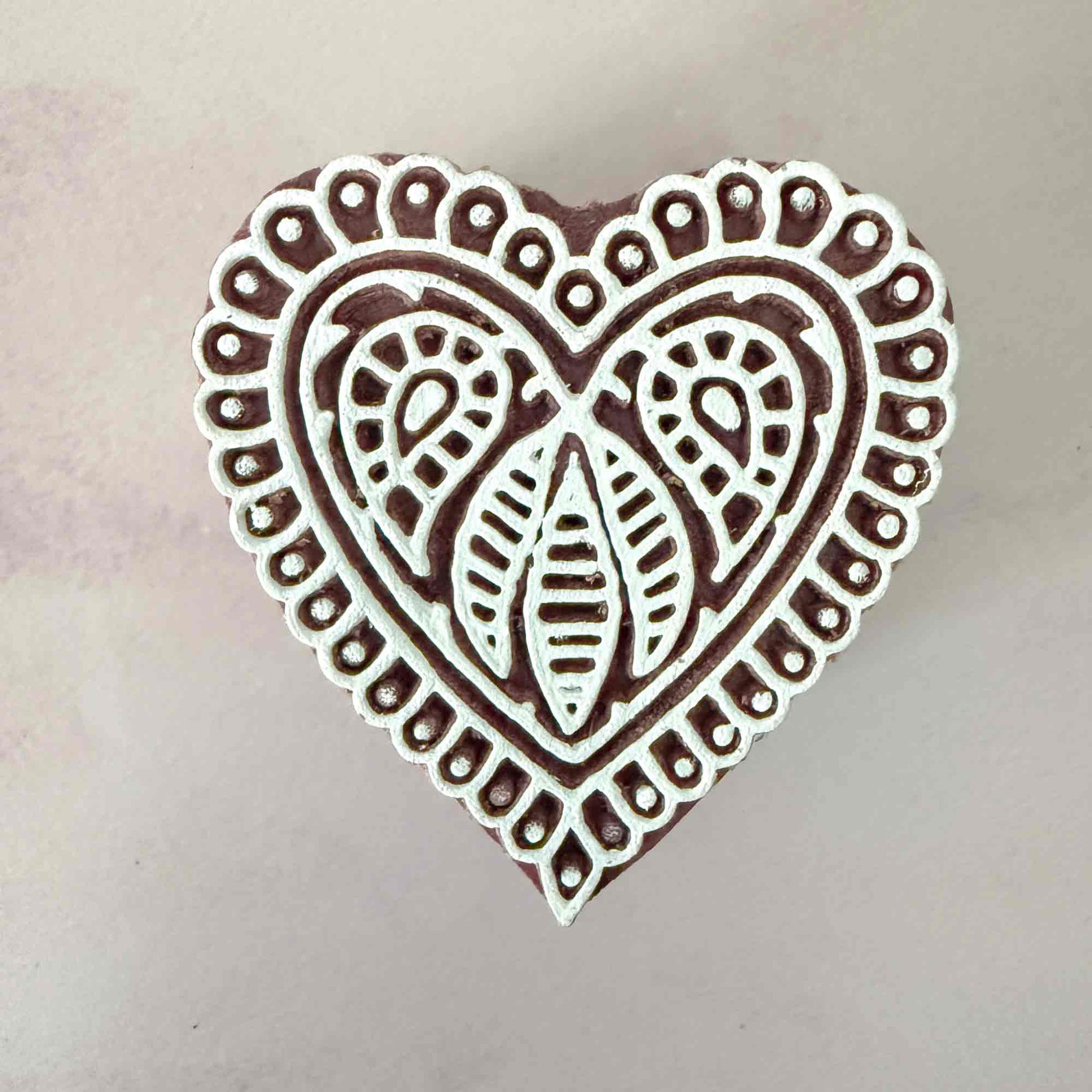 heart design wooden stamp for decorating crafts