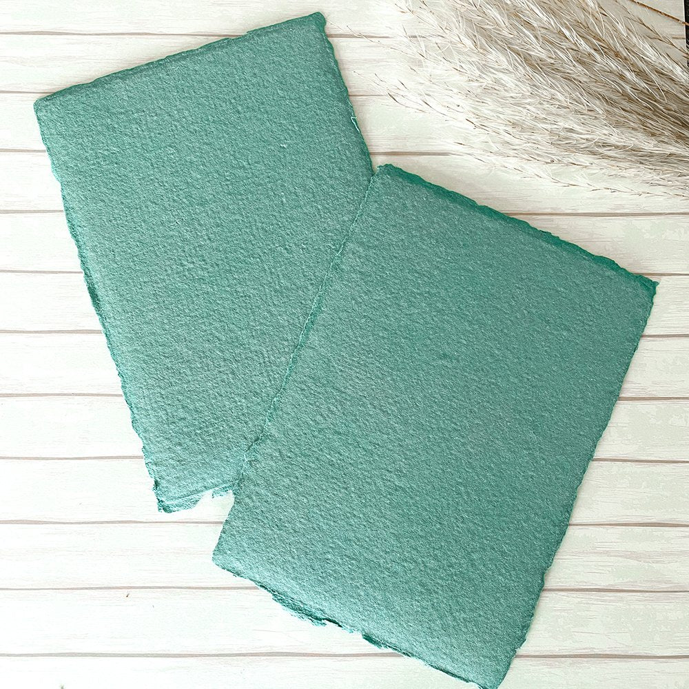 Jade Green Handmade Paper handmade paper thenaturalpapercompany   