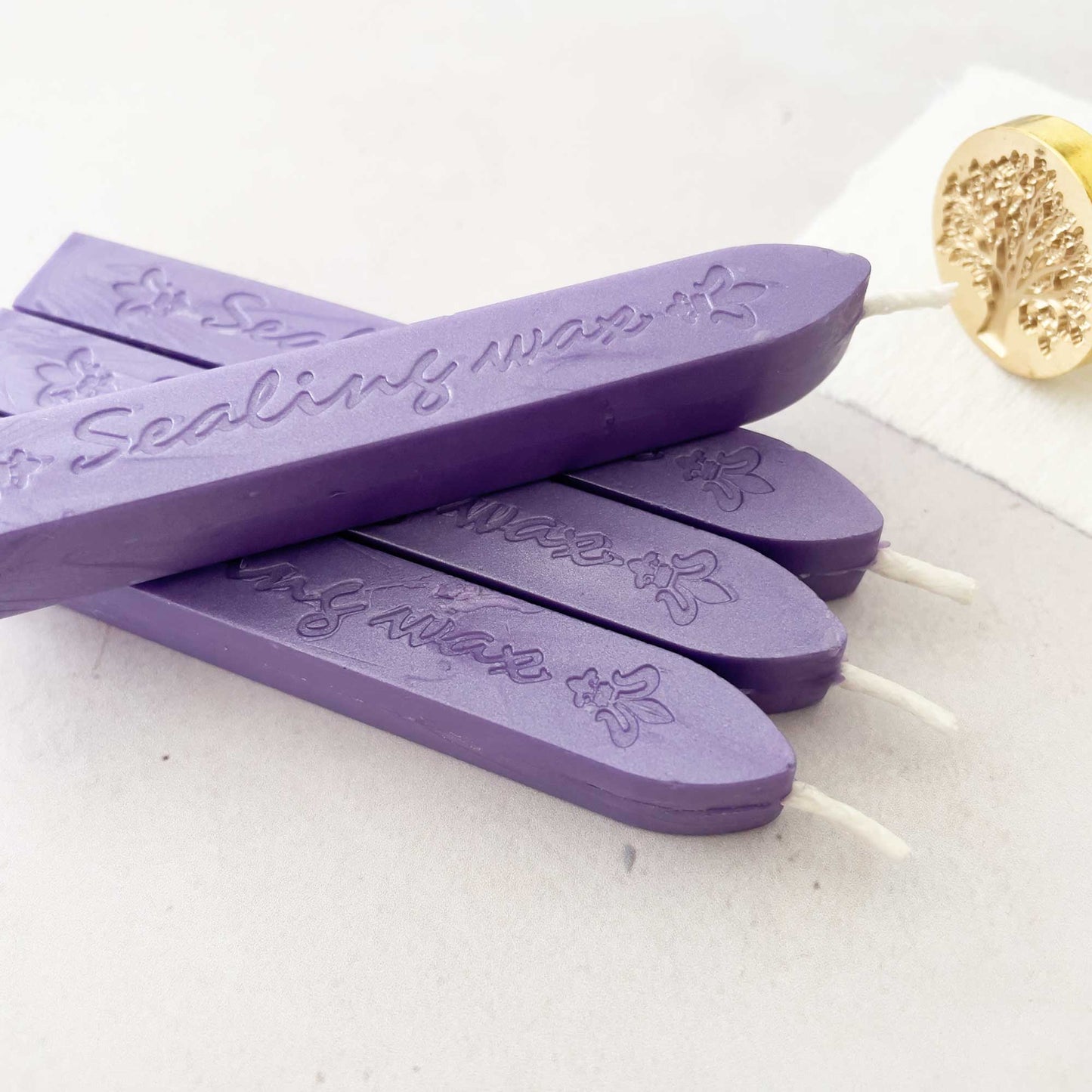 Lilac Sealing Wax Stick with Wick sealing wax thenaturalpapercompany   