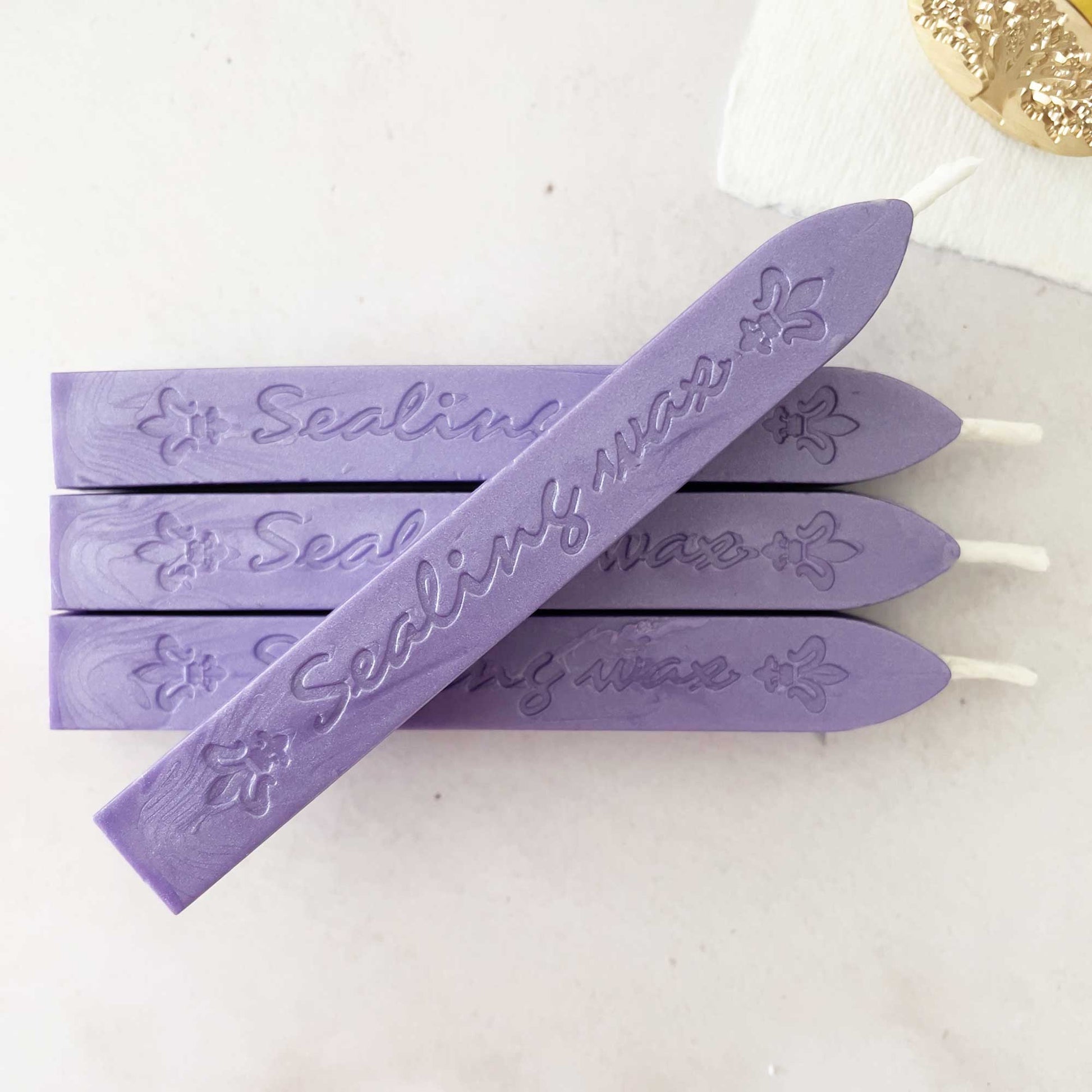 Lilac Sealing Wax Stick with Wick sealing wax thenaturalpapercompany   