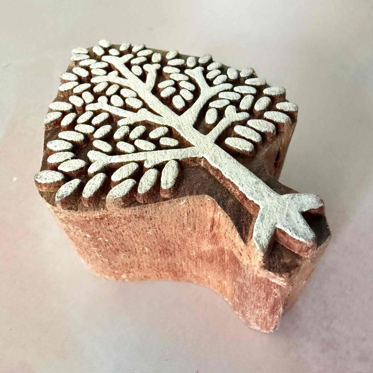 Stamp Card Tree Design wooden stamp with a tree design