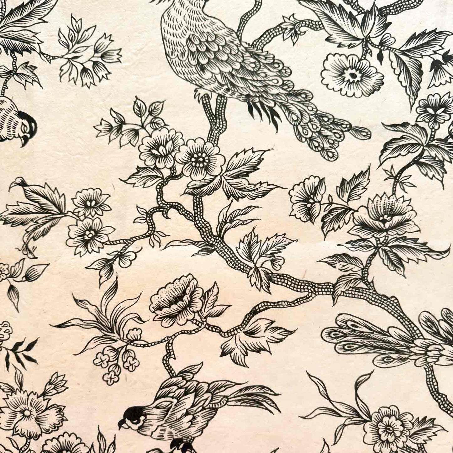 floral pattern wrapping paper in black and white