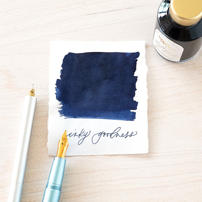 Marianas Fountain Pen Ink by Tom's Studio.  Deep blue ink for refillable pens