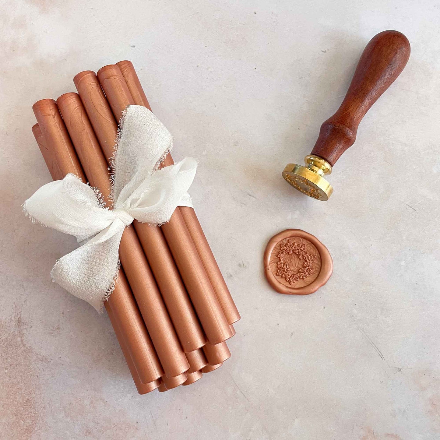 Rose Gold Glue Gun Sealing Wax Sticks.  Plastic Free wax to make wax seals