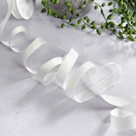white silk ribbon 1cm wide