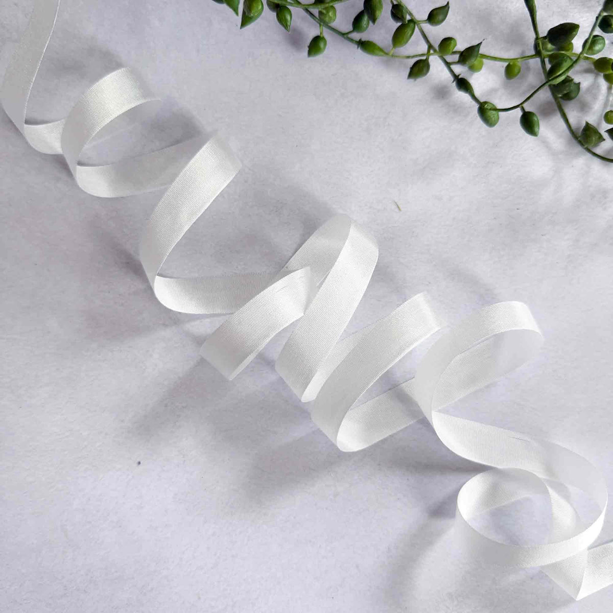 Silk White Ribbons narrow silk ribbon in white