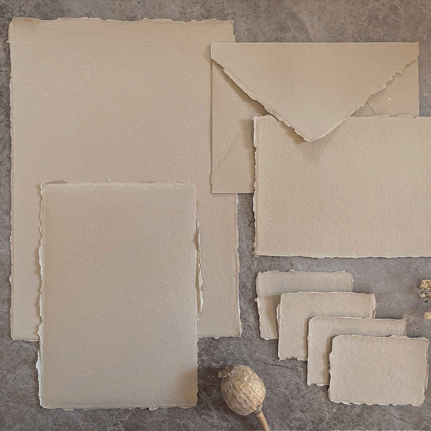 natural recycled cotton rag paper, card and envelopes by The Natural Paper Company