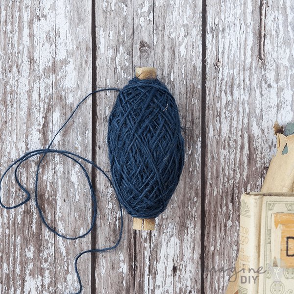 Decorative string made from natural fibres.  Navy flaxcord for gift wrapping, crafts, gardening and floristry.  By The Natural Paper Company