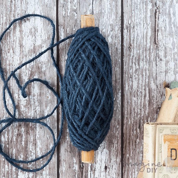 flaxcord string in Navy.  Decorative string made from natural linen fibres.  Biodegradable.  Rustic string for floristry, gift wrapping and crafts.  By The Natural Paper Company