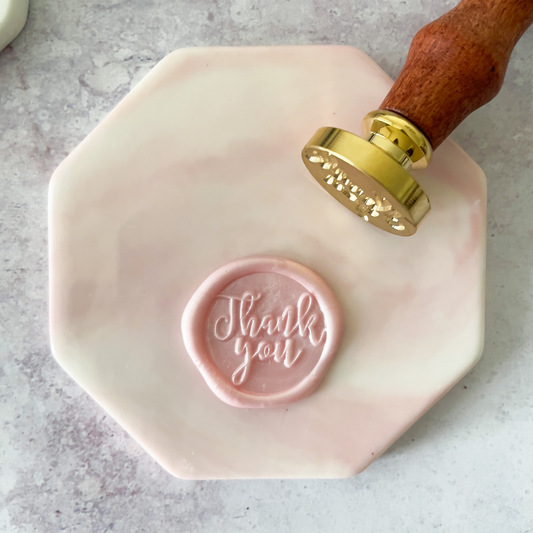 wax stamp mat in pink.  Hexagon shaped ceramic wax seal mat to make perfect wax seals.  Tool to help make perfect wax seals.