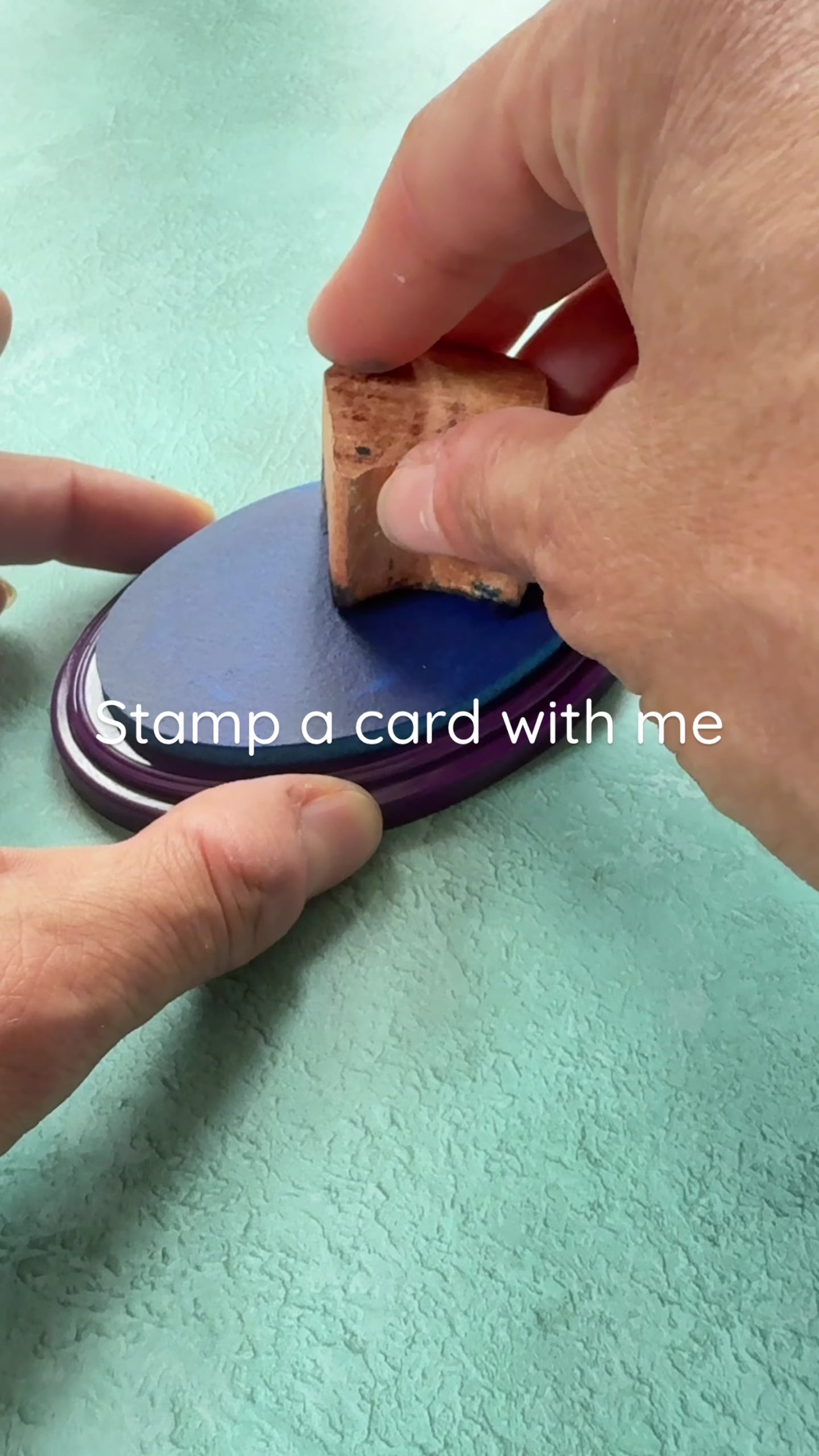 How to make a quick and easy card with an Indian Wood Block Stamp of a Volkswagon Campervan