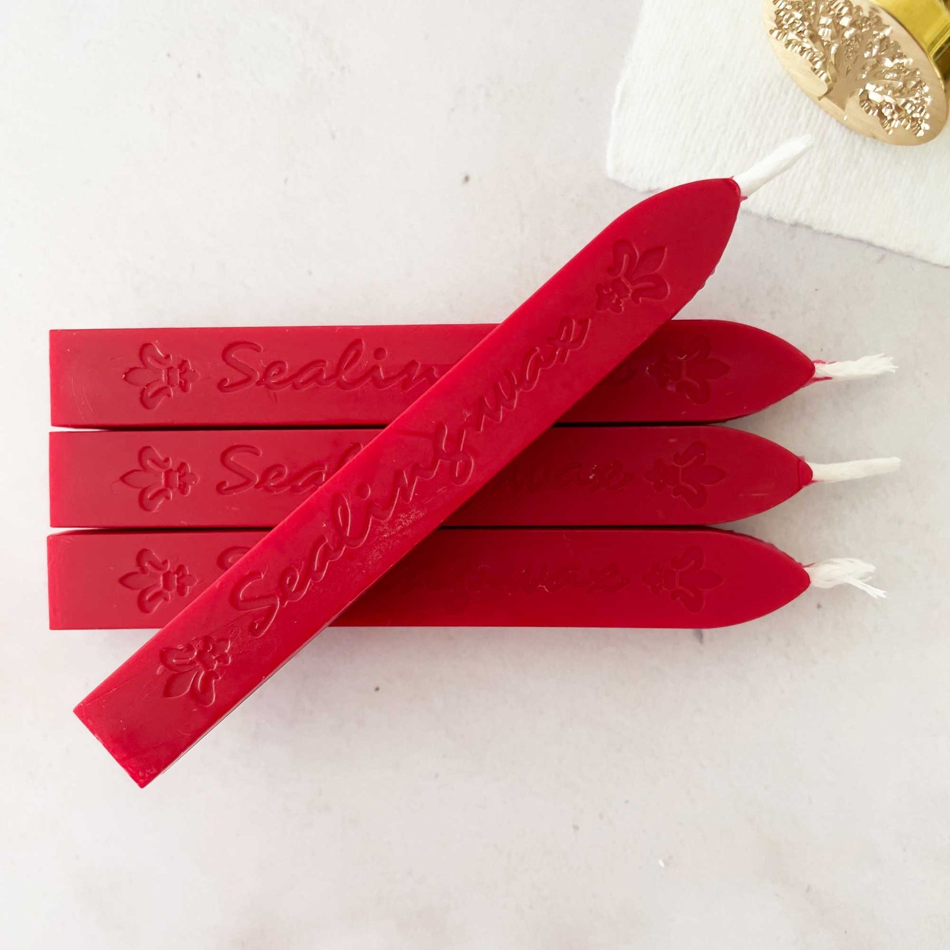 Ferris Red Sprue Wax Sticks 2 oz Package - 1/4 inch | Esslinger 21.433