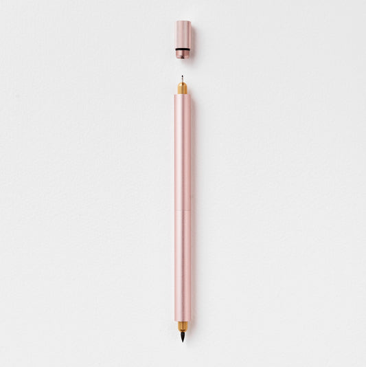 Rose Gold Lumos Duo Pro Pen by Tom's Studio.  Refillable Multi Tip Pen for Writers and Artists