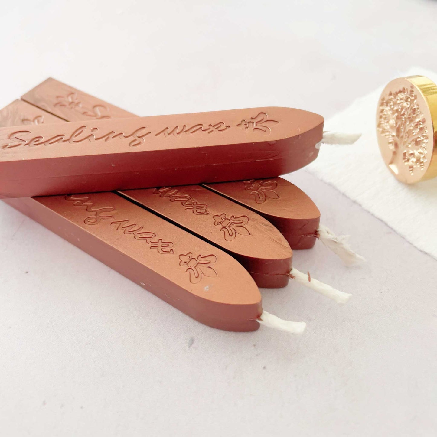 Rose Gold Sealing Wax Stick with Wick sealing wax thenaturalpapercompany   