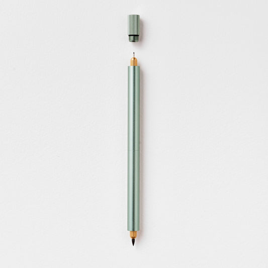 Sage Green Lumos Duo Pro by Toms Studio.  Multi Tip Refillable Pen for writing and drawing