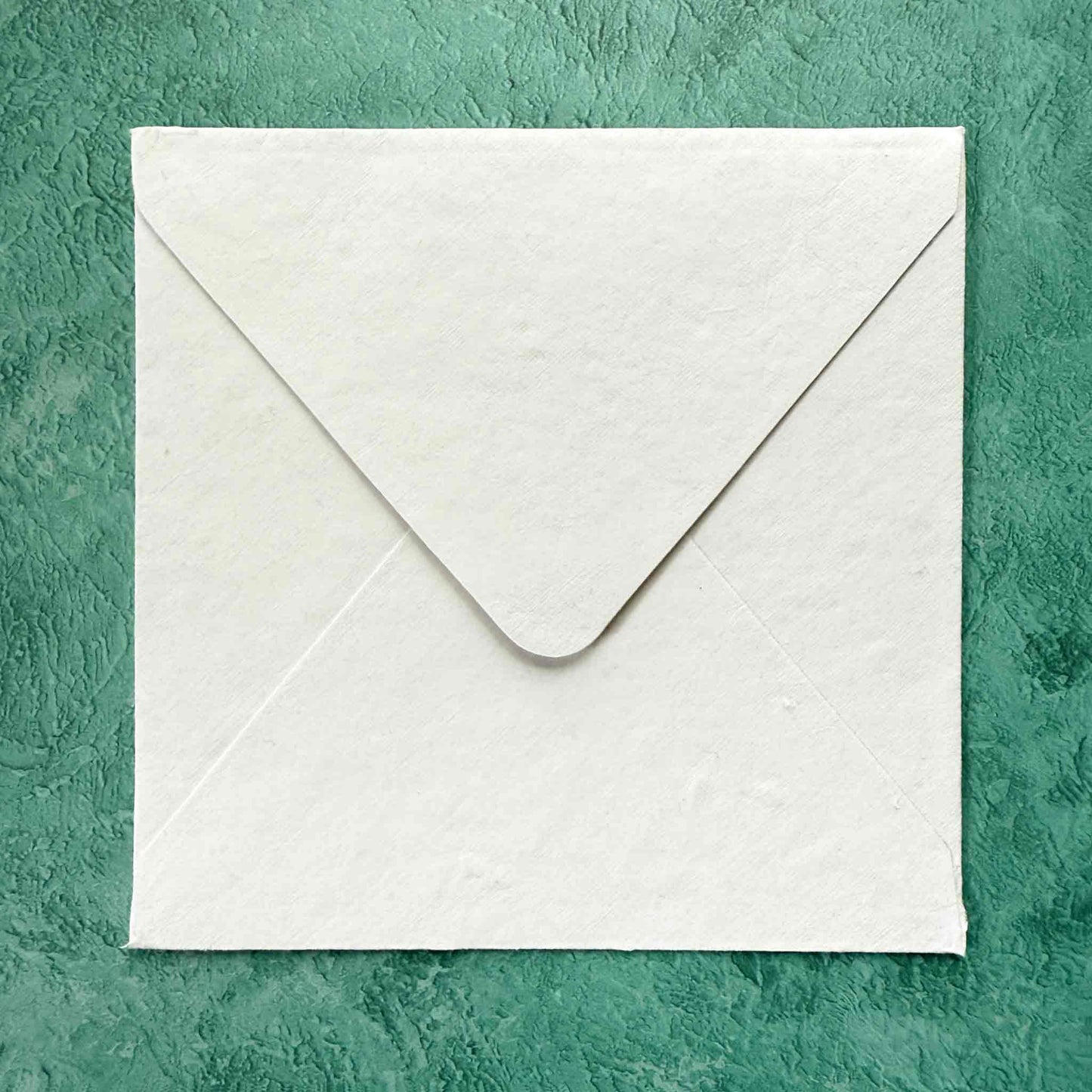 Square envelope made from recycled cotton rag paper