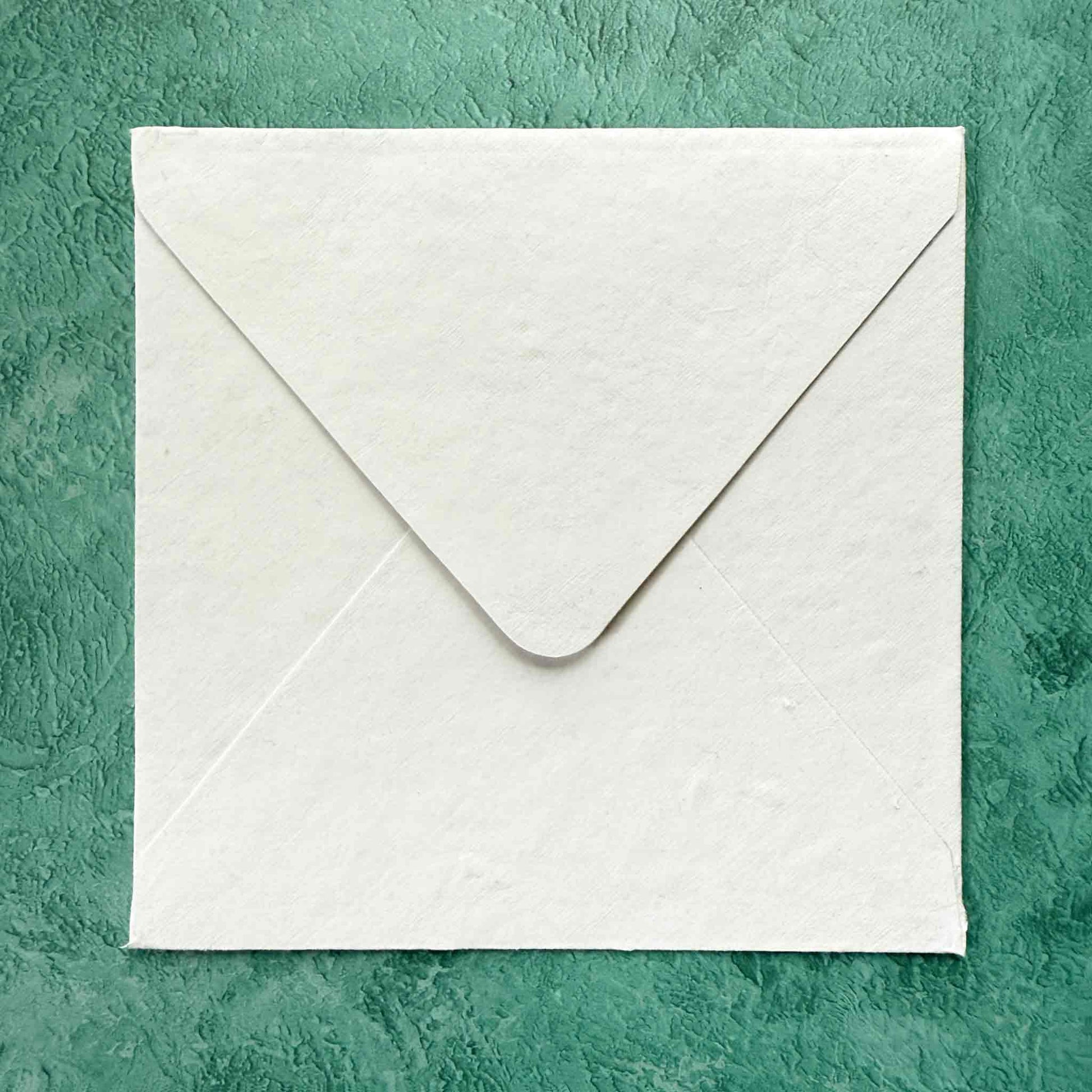 Square envelope made from recycled cotton rag paper