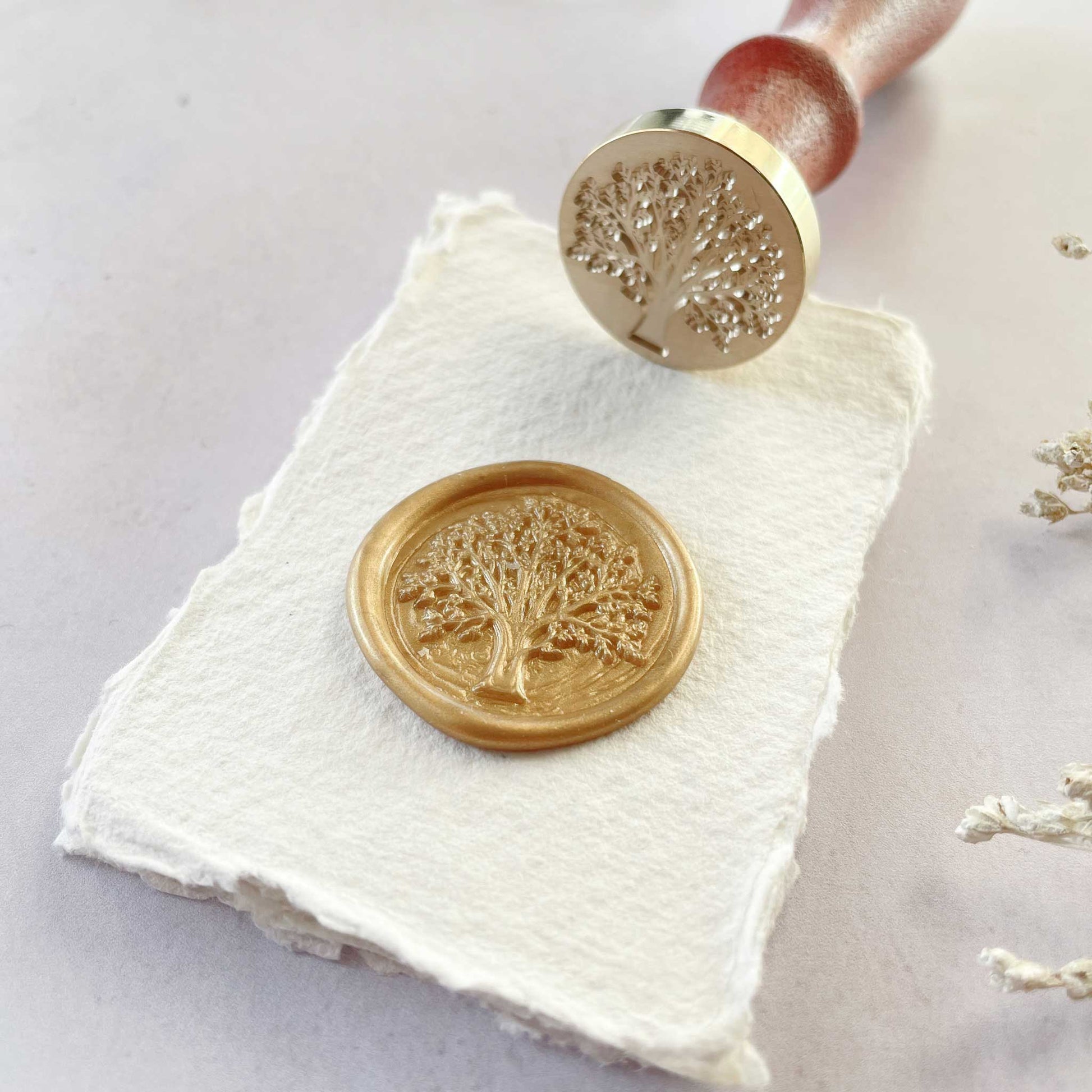 Tree of Life Wax Stamp Wax Seal Stamp.  Make wax seals with a tree design.  Perfect decoration for nature inspired wedding invitations, stationery and gift wrapping.  By The Natural Paper Company